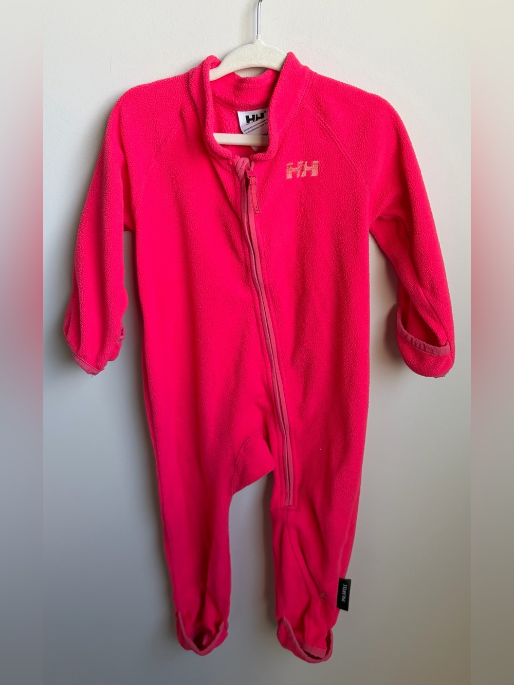 Helly Hansen Bright Pink Fleece One-Piece Footie